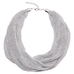 Damen Die moderne Hausfrau Tuch-Kette silber