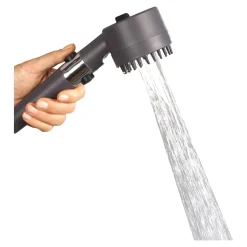 Die moderne Hausfrau Turbo-Duschkopf-Set „3 in 1“ + Gratis Wandhalterung