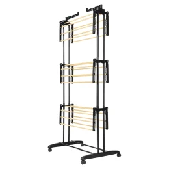 Die moderne Hausfrau Turmwäscheständer "Genial", platzsparend klappbar, mit Rollen mit Sockenclips