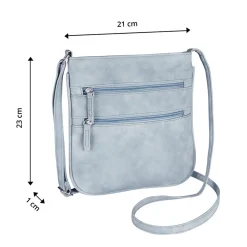 Damen Die moderne Hausfrau Umhängetasche "Ella" rauchblau