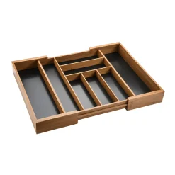 Die moderne Hausfrau Variabler Bambus-Besteckkasten