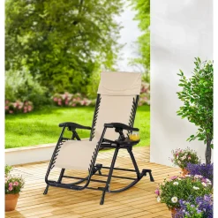 Die moderne Hausfrau Variabler-Schaukelstuhl "Premium" creme