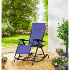 Die moderne Hausfrau Variabler-Schaukelstuhl "Premium" lila