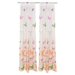 Die moderne Hausfrau Vorhangschal „Schmetterling“, 2 Stück