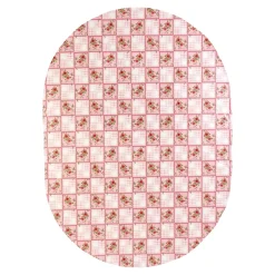 Die moderne Hausfrau Wachstischtuch "Fleur" 160x220 cm, oval