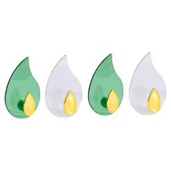 Die moderne Hausfrau Wandhaken „Blätter“, 4 Stück