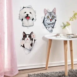 Die moderne Hausfrau Wandsticker "tierische Freunde" Katze, schwarz-weiß