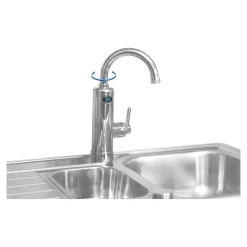 Die moderne Hausfrau Wasserhahn mit Durchlauferhitzer 