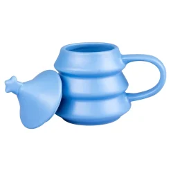 Die moderne Hausfrau Weihnachtstasse „Tannenbaum“ mit Deckel, 270 ml blau