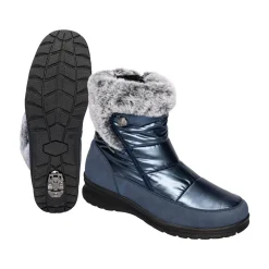 Damen Die moderne Hausfrau Winterstiefel mit Spikes "Karla" blau
