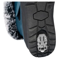 Damen Die moderne Hausfrau Winterstiefelette mit Spikes & Klett „Monika“ petrol