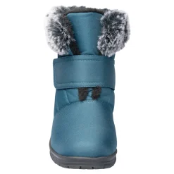 Damen Die moderne Hausfrau Winterstiefelette mit Spikes & Klett „Monika“ petrol
