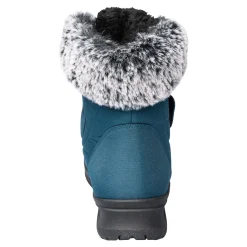 Damen Die moderne Hausfrau Winterstiefelette mit Spikes & Klett „Monika“ petrol