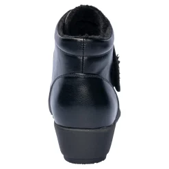 Damen Die moderne Hausfrau ﻿Wärme-Klettstiefelette „Beatrice“ schwarz