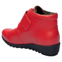 Damen Die moderne Hausfrau ﻿Wärme-Klettstiefelette „Beatrice“ rot