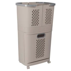 Die moderne Hausfrau Wäschekorb-Organizer "3 in 1" taupe