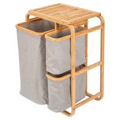 Die moderne Hausfrau Wäschesammler „Bambus“