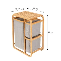 Die moderne Hausfrau Wäschesammler „Bambus“