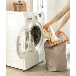 Die moderne Hausfrau Wäschesammler „Bambus“
