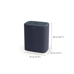 Die moderne Hausfrau Wäschesammler, Wäschekorb Tota Trio mit Deckel, 3 Fächer, 90 l schwarz