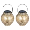 Die moderne Hausfrau XL-Metall-Solar-Leuchten, 2 Stück