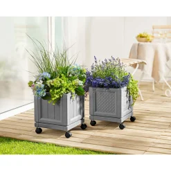 Die moderne Hausfrau XXL-Pflanzturm mit Rollen Einfach